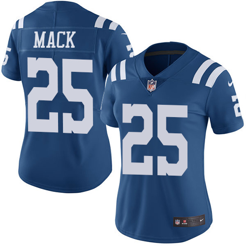 Indianapolis Colts #25 Limited Marlon Mack Royal Blue Nike NFL Women Rush Vapor Untouchable Jersey->indianapolis colts->NFL Jersey